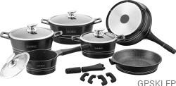 Zestaw garnków 14 el Royalty Line ES1014 black