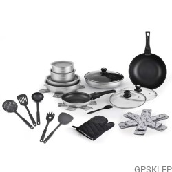 Zestaw garnków aluminium z akcesoriami 30 el Kitchencook FLEX30