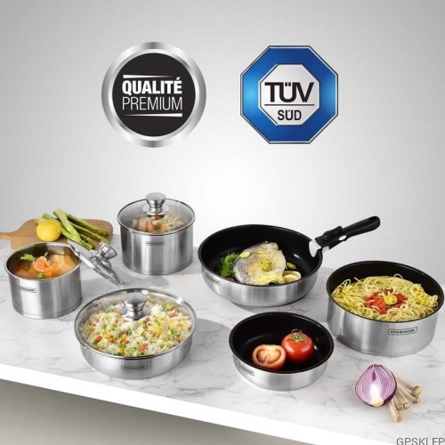 Zestaw garnków stal nierdzewna Kitchencook FLEX10