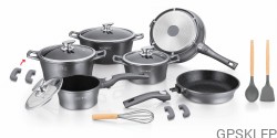 Zestaw garnków 17 el Royalty Line ES2014M SILVER