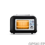 Toster retro z okienkiem TOASTEO GLASS BLACK