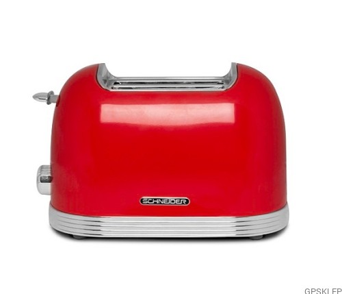 Toster retro 2 otwory Schneider SCT02 czerwony